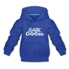 South Carolina Youth Hoodie - Hand Lettered Youth South Carolina Hooded Sweatshirt - royal blue