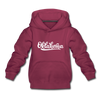 Oklahoma Youth Hoodie - Hand Lettered Youth Oklahoma Hooded Sweatshirt - burgundy