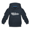 Oklahoma Youth Hoodie - Hand Lettered Youth Oklahoma Hooded Sweatshirt - navy