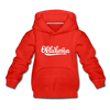 Oklahoma Youth Hoodie - Hand Lettered Youth Oklahoma Hooded Sweatshirt - red