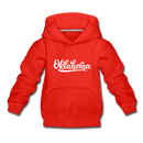 Oklahoma Youth Hoodie - Hand Lettered Youth Oklahoma Hooded Sweatshirt - red