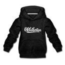 Oklahoma Youth Hoodie - Hand Lettered Youth Oklahoma Hooded Sweatshirt - charcoal gray