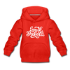 South Dakota Youth Hoodie - Hand Lettered Youth South Dakota Hooded Sweatshirt - red