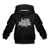 South Dakota Youth Hoodie - Hand Lettered Youth South Dakota Hooded Sweatshirt - charcoal gray
