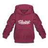 Vermont Youth Hoodie - Hand Lettered Youth Vermont Hooded Sweatshirt - burgundy