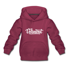 Vermont Youth Hoodie - Hand Lettered Youth Vermont Hooded Sweatshirt