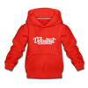 Vermont Youth Hoodie - Hand Lettered Youth Vermont Hooded Sweatshirt - red