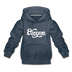 Oregon Youth Hoodie - Hand Lettered Youth Oregon Hooded Sweatshirt - heather denim