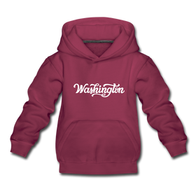 Washington Youth Hoodie - Hand Lettered Youth Washington Hooded Sweatshirt