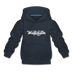 Washington Youth Hoodie - Hand Lettered Youth Washington Hooded Sweatshirt - navy