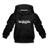 Washington Youth Hoodie - Hand Lettered Youth Washington Hooded Sweatshirt - charcoal gray