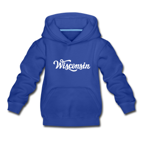 Wisconsin Youth Hoodie - Hand Lettered Youth Wisconsin Hooded Sweatshirt