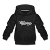 Wyoming Youth Hoodie - Hand Lettered Youth Wyoming Hooded Sweatshirt - black