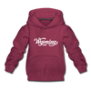 Wyoming Youth Hoodie - Hand Lettered Youth Wyoming Hooded Sweatshirt - burgundy