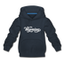 Wyoming Youth Hoodie - Hand Lettered Youth Wyoming Hooded Sweatshirt - navy