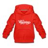 Wyoming Youth Hoodie - Hand Lettered Youth Wyoming Hooded Sweatshirt - red