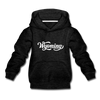 Wyoming Youth Hoodie - Hand Lettered Youth Wyoming Hooded Sweatshirt - charcoal gray