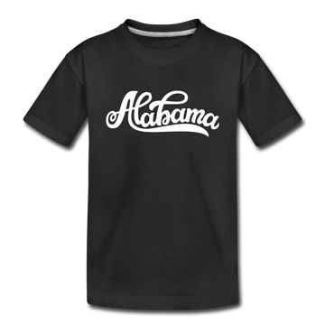 Alabama Toddler T-Shirt - Hand Lettered Alabama Toddler Tee - black