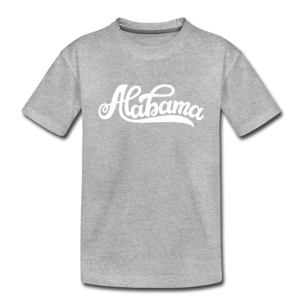 Alabama Toddler T-Shirt - Hand Lettered Alabama Toddler Tee - heather gray