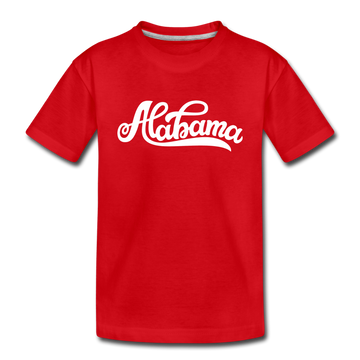 Alabama Toddler T-Shirt - Hand Lettered Alabama Toddler Tee - red