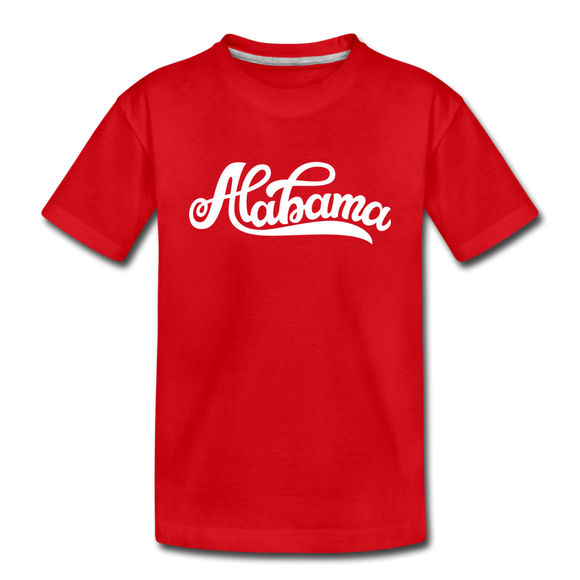 Alabama Toddler T-Shirt - Hand Lettered Alabama Toddler Tee - red