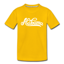 Alabama Toddler T-Shirt - Hand Lettered Alabama Toddler Tee - sun yellow