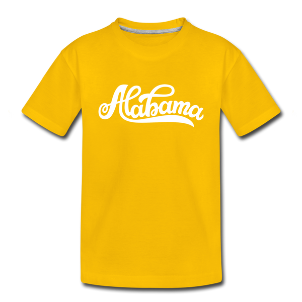 Alabama Toddler T-Shirt - Hand Lettered Alabama Toddler Tee - sun yellow
