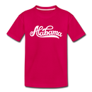 Alabama Toddler T-Shirt - Hand Lettered Alabama Toddler Tee - dark pink
