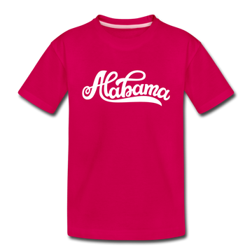 Alabama Toddler T-Shirt - Hand Lettered Alabama Toddler Tee - dark pink