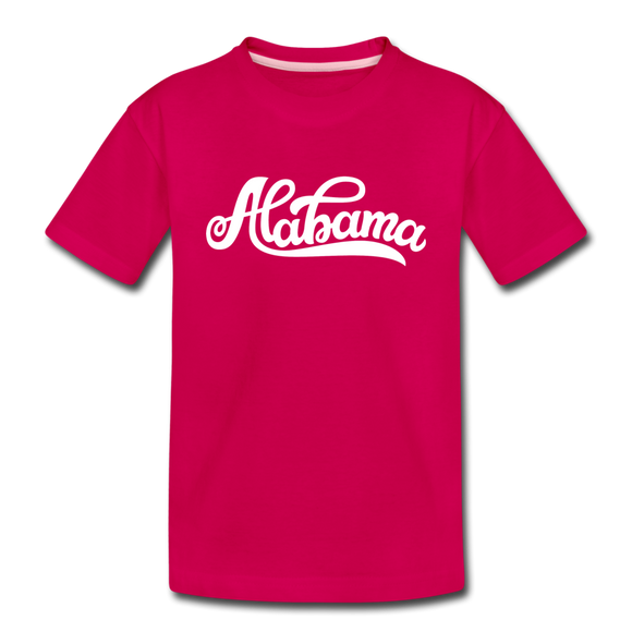 Alabama Toddler T-Shirt - Hand Lettered Alabama Toddler Tee - dark pink