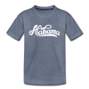 Alabama Toddler T-Shirt - Hand Lettered Alabama Toddler Tee - heather blue