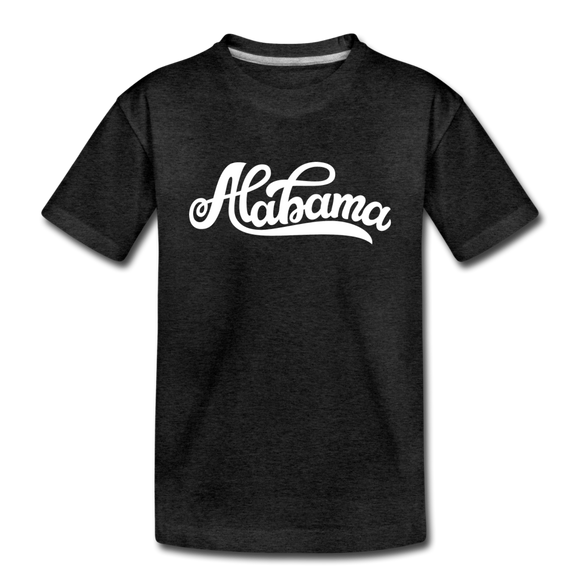 Alabama Toddler T-Shirt - Hand Lettered Alabama Toddler Tee - charcoal gray