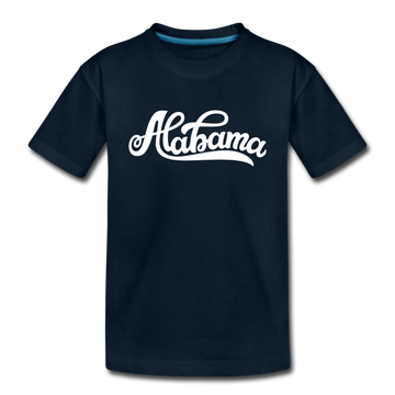 Alabama Toddler T-Shirt - Hand Lettered Alabama Toddler Tee - deep navy