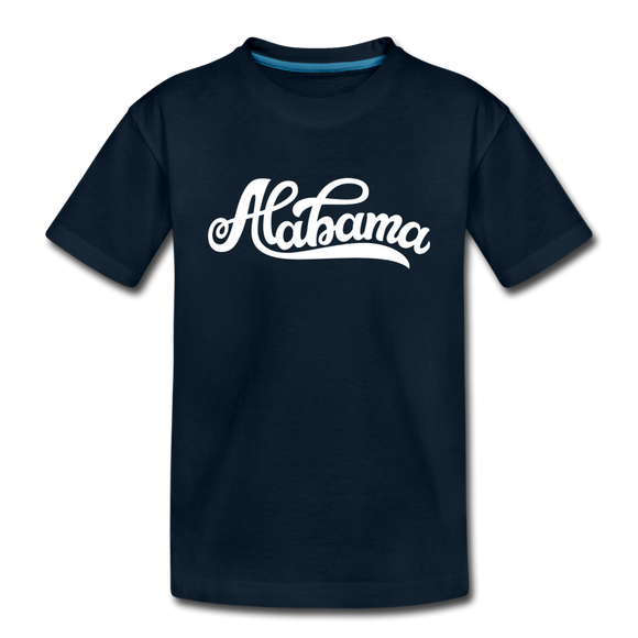 Alabama Toddler T-Shirt - Hand Lettered Alabama Toddler Tee - deep navy