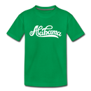 Alabama Toddler T-Shirt - Hand Lettered Alabama Toddler Tee - kelly green