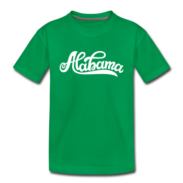 Alabama Toddler T-Shirt - Hand Lettered Alabama Toddler Tee - kelly green