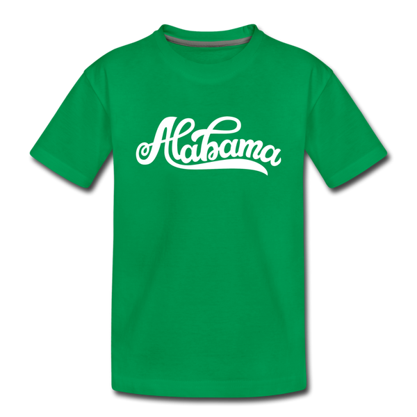 Alabama Toddler T-Shirt - Hand Lettered Alabama Toddler Tee - kelly green