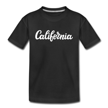 California Toddler T-Shirt - Hand Lettered California Toddler Tee - black