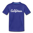California Toddler T-Shirt - Hand Lettered California Toddler Tee - royal blue