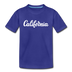 California Toddler T-Shirt - Hand Lettered California Toddler Tee - royal blue