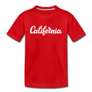 California Toddler T-Shirt - Hand Lettered California Toddler Tee - red