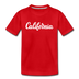 California Toddler T-Shirt - Hand Lettered California Toddler Tee - red