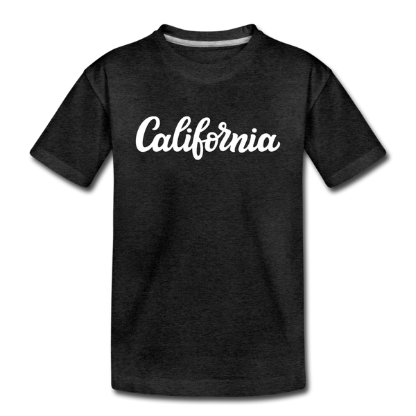 California Toddler T-Shirt - Hand Lettered California Toddler Tee - charcoal gray
