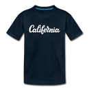 California Toddler T-Shirt - Hand Lettered California Toddler Tee - deep navy