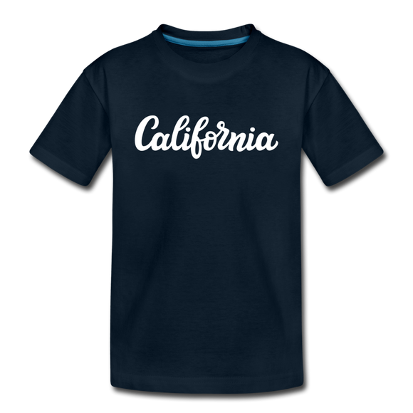 California Toddler T-Shirt - Hand Lettered California Toddler Tee - deep navy