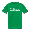 California Toddler T-Shirt - Hand Lettered California Toddler Tee - kelly green