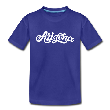 Arizona Toddler T-Shirt - Hand Lettered Arizona Toddler Tee - royal blue