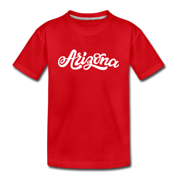 Arizona Toddler T-Shirt - Hand Lettered Arizona Toddler Tee - red