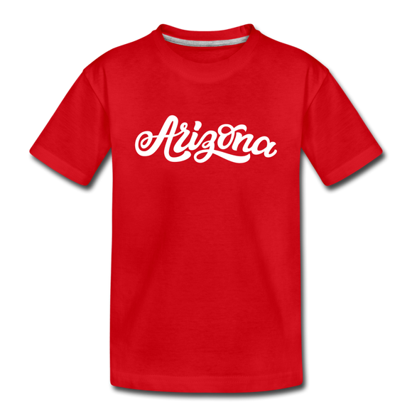 Arizona Toddler T-Shirt - Hand Lettered Arizona Toddler Tee - red