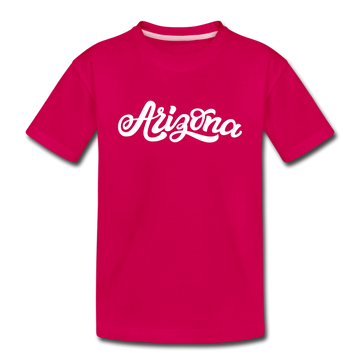 Arizona Toddler T-Shirt - Hand Lettered Arizona Toddler Tee - dark pink